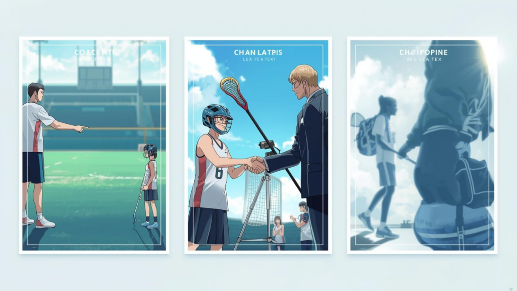 ラクロスで年収を伸ばす方法（指導・発信・スポンサー）を表す3分割イメージ